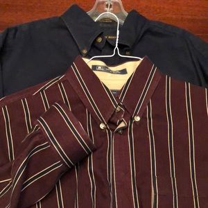 Two LOT Long sleeved button downs